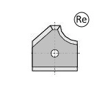Radius en afschuin profielmes rechts